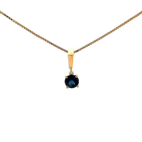 Pingente de Turmalina Indicolita e Ouro Amarelo 18k (P13929)