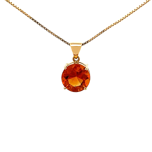 Charm Berloque Pingente de Citrino e Ouro Amarelo 18K (P13823)