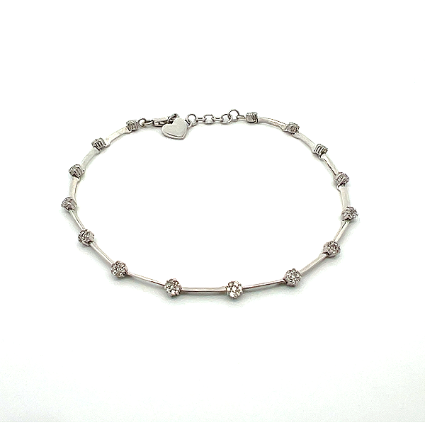 Pulseira de Ouro Branco 18k (Ps14585)