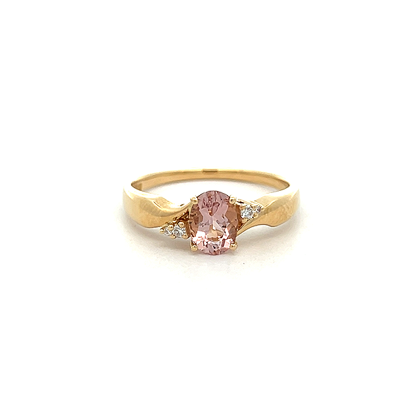Anel de Morganita em ouro amarelo 18K (A14288)