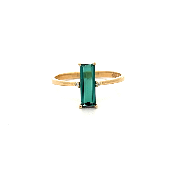 Anel de Turmalina e Ouro Amarelo 18K (A14430)