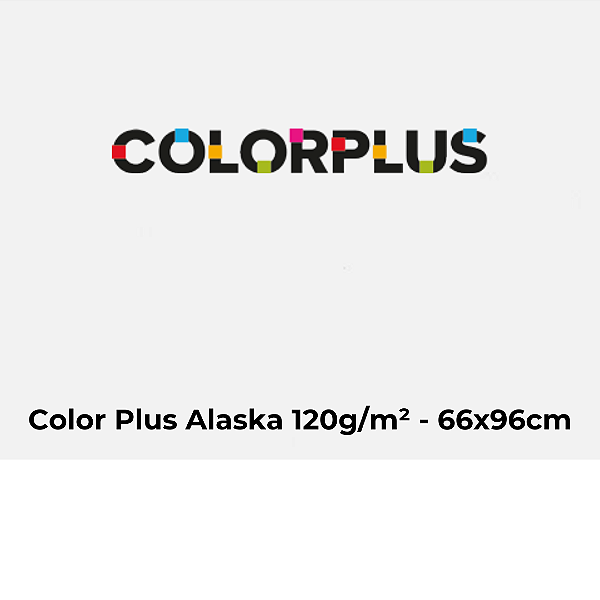 Papel Color Plus Alaska 120g/m² 66x96cm - Pacote com 50 folhas