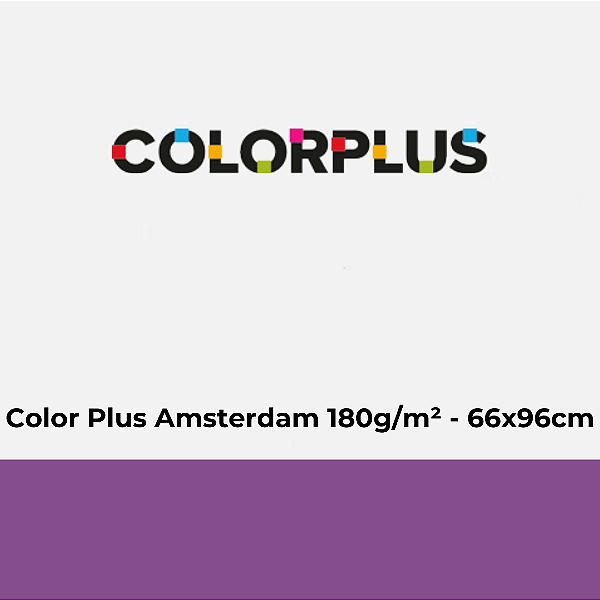 Papel Color Plus Amsterdam 180g/m² 66x96cm - Pacote com 25 folhas