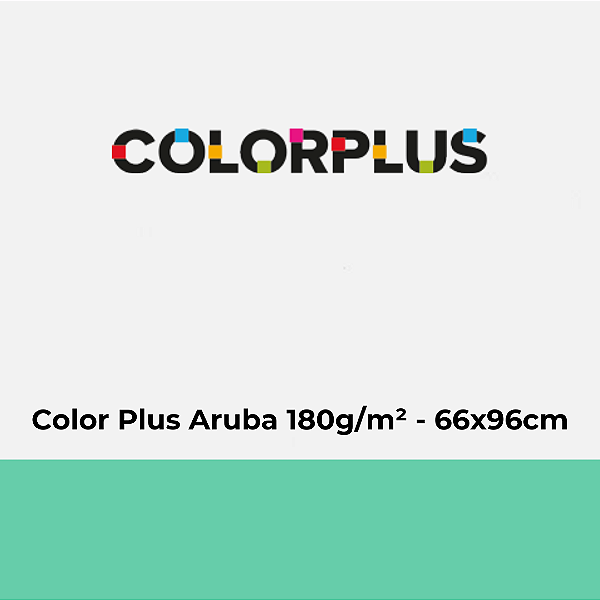 Papel Color Plus Aruba 180g/m² 66x96cm - Pacote com 25 folhas