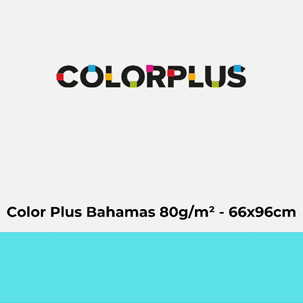 Papel Color Plus Bahamas 80g/m² 66x96cm - Pacote com 50 folhas