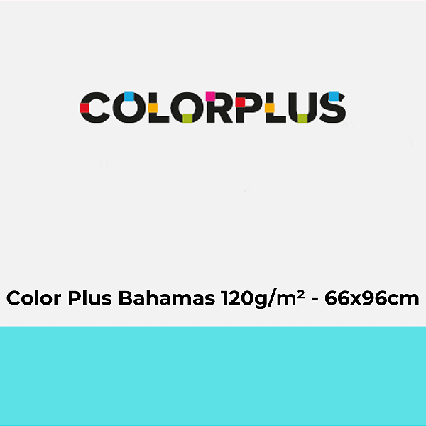 Papel Color Plus Bahamas 120g/m² 66x96cm - Pacote com 50 folhas
