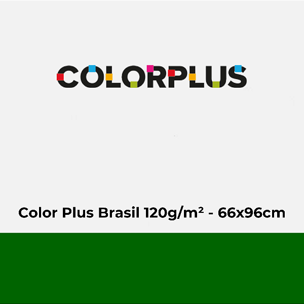 Papel Color Plus Brasil 120g/m² 66x96cm - Pacote com 50 folhas