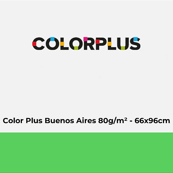 Papel Color Plus Buenos Aires 80g/m² 66x96cm - Pacote com 50 folhas