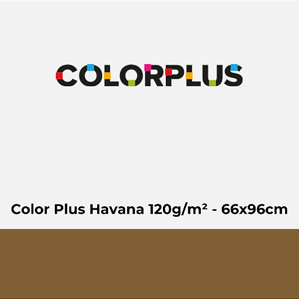 Papel Color Plus Havana 120g/m² 66x96cm - Pacote com 50 folhas