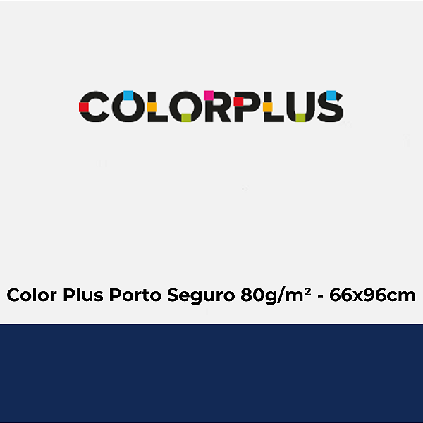 Papel Color Plus Porto Seguro 80g/m² 66x96cm - Pacote com 50 folhas