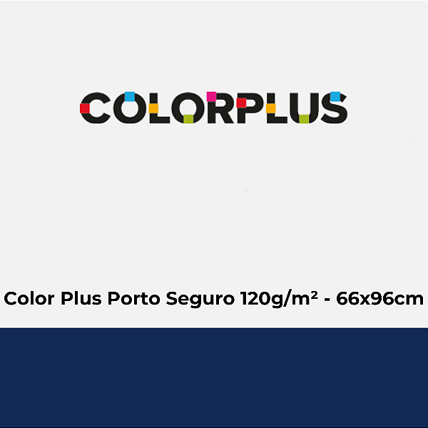Papel Color Plus Porto Seguro 120g/m² 66x96cm - Pacote com 50 folhas