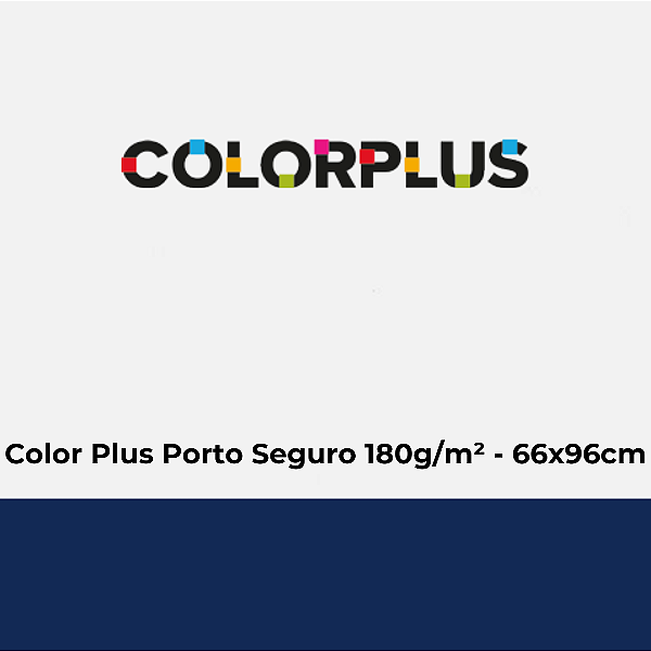 Papel Color Plus Porto Seguro 180g/m² 66x96cm - Pacote com 25 folhas