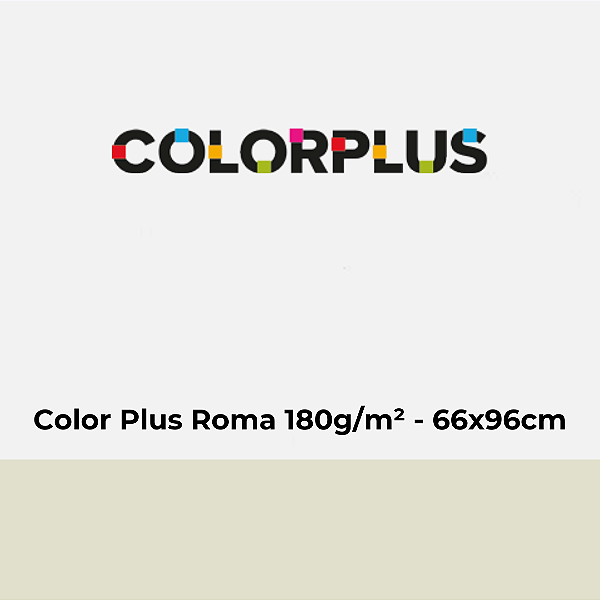 Papel Color Plus Roma 180g/m² 66x96cm - Pacote com 25 folhas