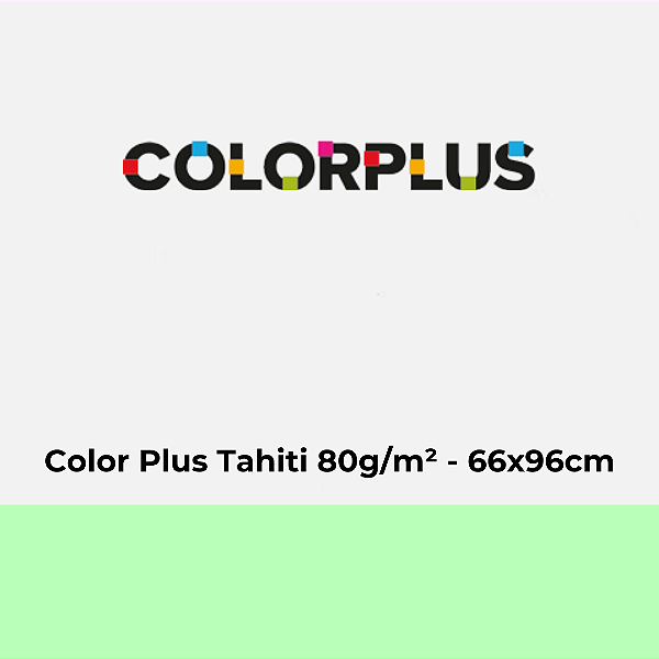 Papel Color Plus Tahiti 80g/m² 66x96cm - Pacote com 50 folhas