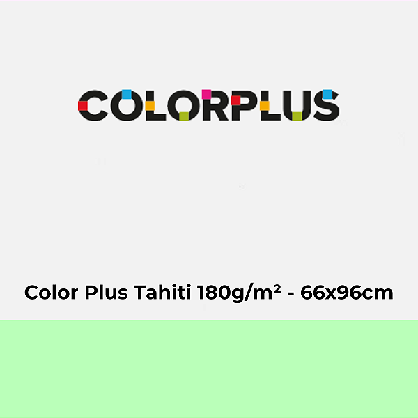 Papel Color Plus Tahiti 180g/m² 66x96cm - Pacote com 25 folhas