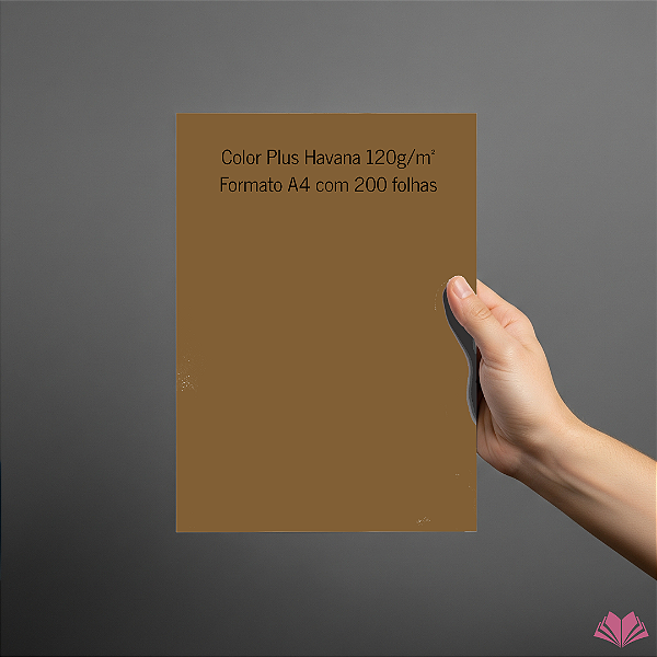 Papel Color Plus A4 Havana 120g/m² - Pacote com 200 folhas