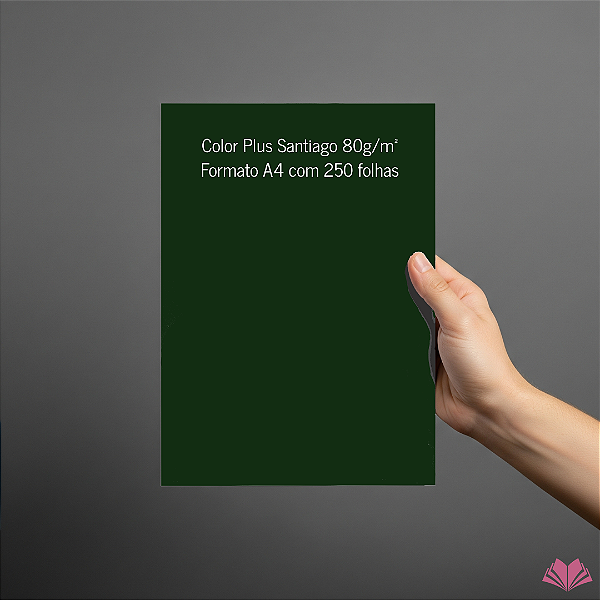 Papel Color Plus A4 Santiago 80g/m² - Pacote com 250 folhas