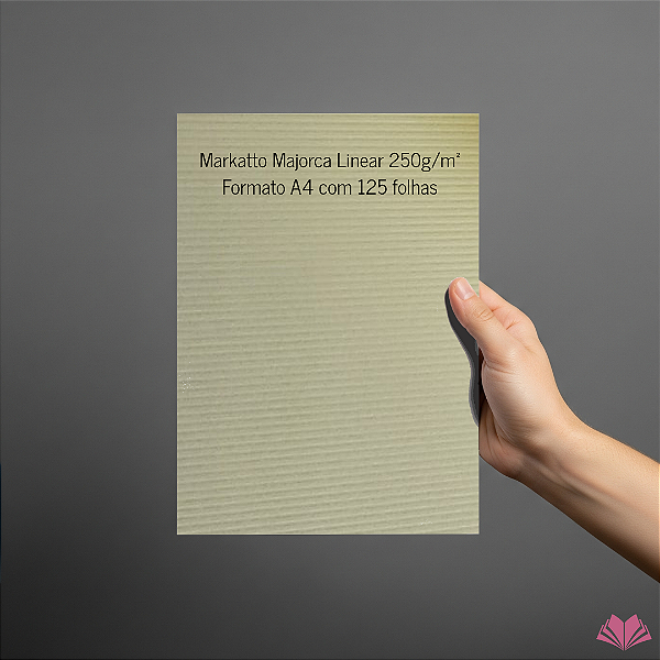 Papel Markatto Majorca Linear A4 250g/m² - Pacote com 125 folhas