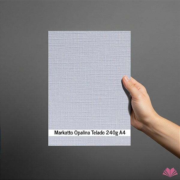 Papel Markatto Opalina Telado 240g/m² - Pacote com 100 folhas