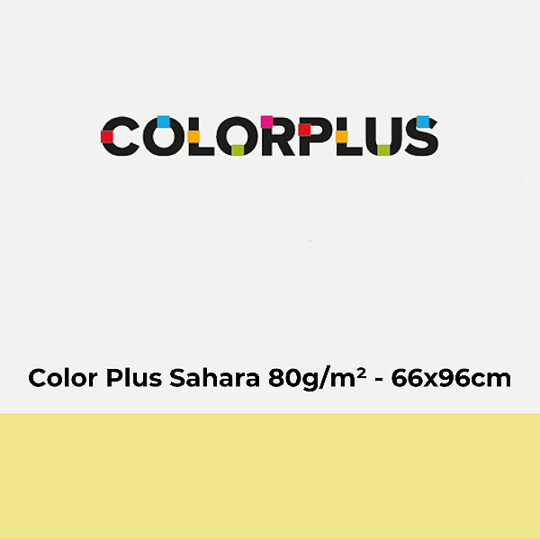 Papel Color Plus Sahara 80g/m² 66x96cm - Pacote com 50 folhas