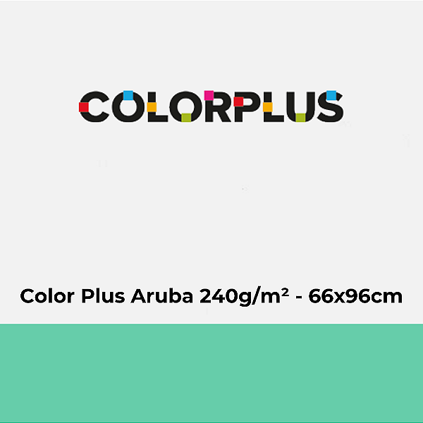 Papel Color Plus Aruba 240g/m² 66x96cm - Pacote com 25 folhas
