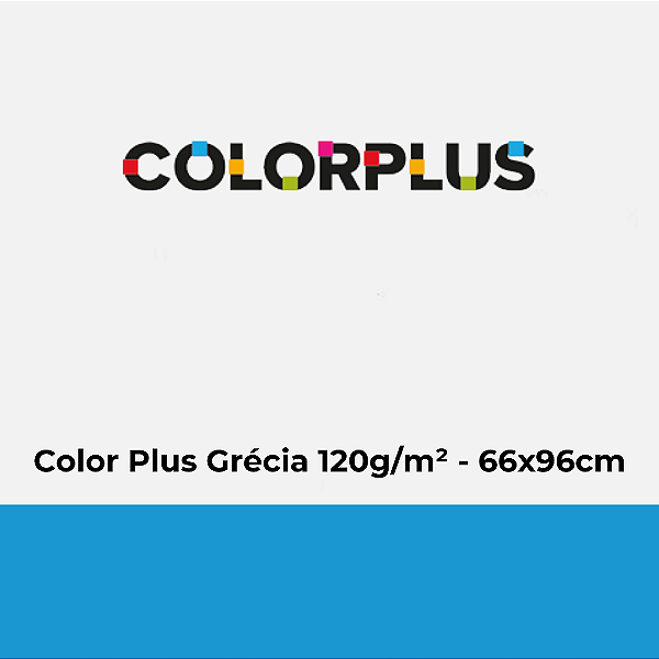 Papel Color Plus Grécia 120g/m² 66x96cm - Pacote com 50 folhas