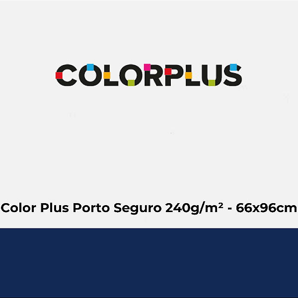 Papel Color Plus Porto Seguro 240g/m² 66x96cm - Pacote com 25 folhas