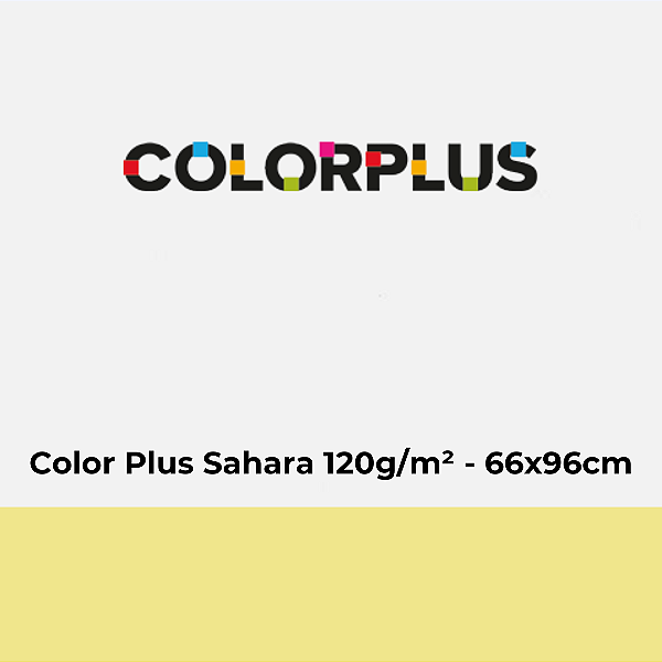 Papel Color Plus Sahara 120g/m² 66x96cm - Pacote com 50 folhas