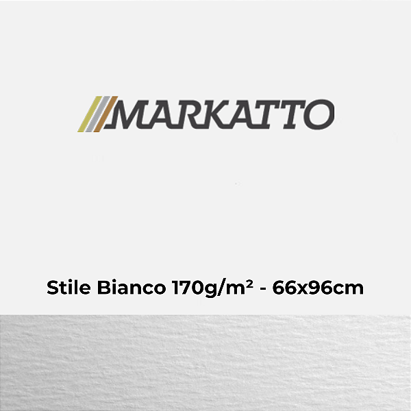 Papel Markatto Stile Bianco 170g/m² 66x96cm - Pacote com 25 folhas
