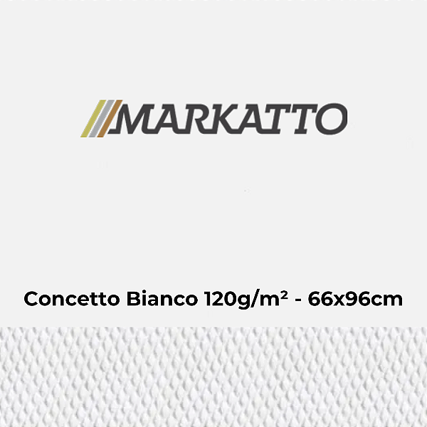 Papel Markatto Concetto Bianco 120g/m² 66x96cm - Pacote com 50 folhas