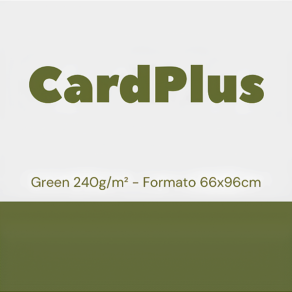 Papel Card Plus Green 240g/m² Formato 66x96cm - Resma com 100 folhas