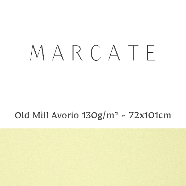 Papel Marcate Old Mill Avório 130g/m² Tamanho 70x100cm - Pacote com 50 folhas