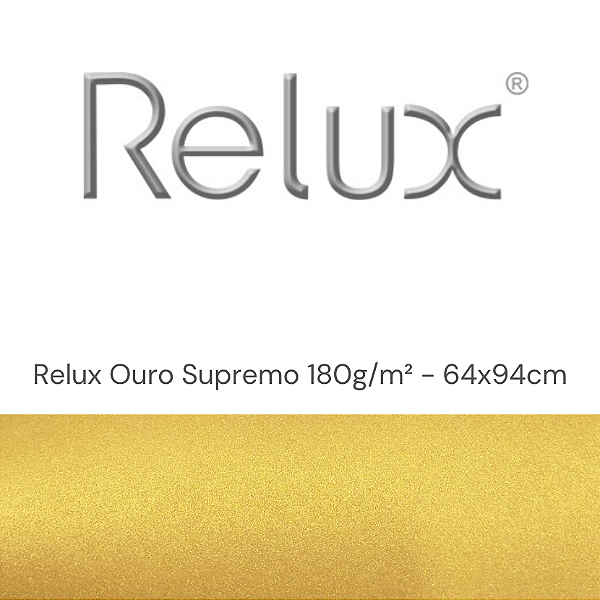 Papel Relux Ouro Supremo 180g/m² Tamanho 64x94cm - Pacote com 10 folhas