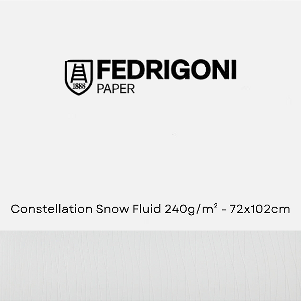 Papel Constellation Snow Fluid 240g/m² Tamanho 72x102cm - Pacote com 25 folhas