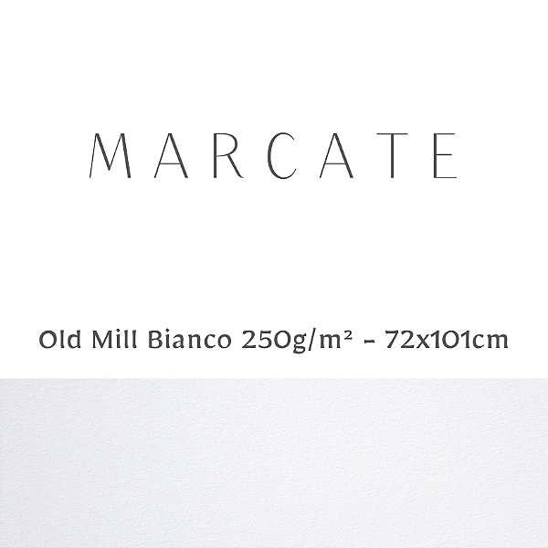 Papel Marcate Old Mill Bianco 250g/m² Tamanho 70x100cm - Pacote com 25 folhas