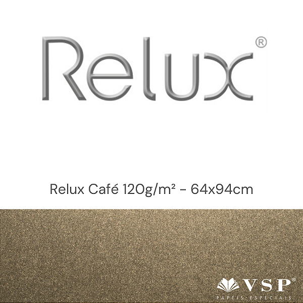 Papel Relux Café 120g/m² Tamanho 64x94cm - Pacote com 25 folhas
