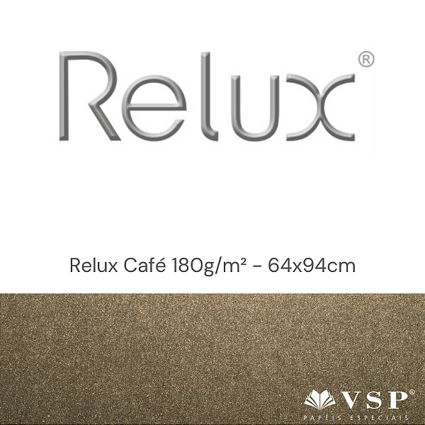 Papel Relux Café 180g/m² Tamanho 64x94cm - Pacote com 10 folhas