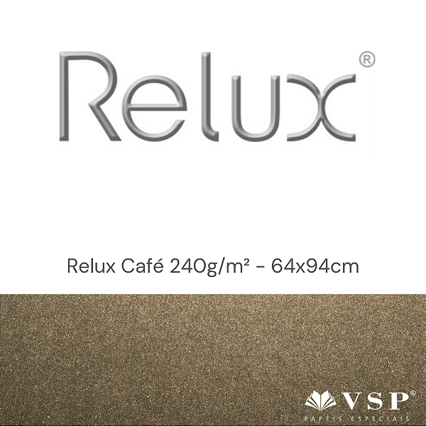 Papel Relux Café 240g/m² Tamanho 64x94cm - Pacote com 10 folhas