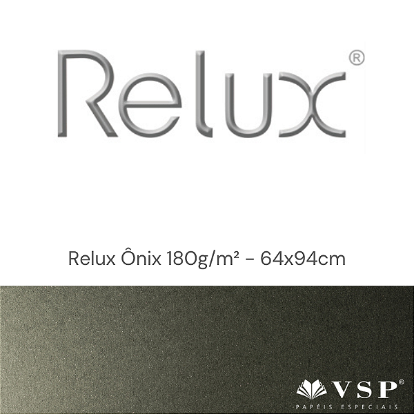Papel Relux Ônix 180g/m² Tamanho 64x94cm - Pacote com 10 folhas