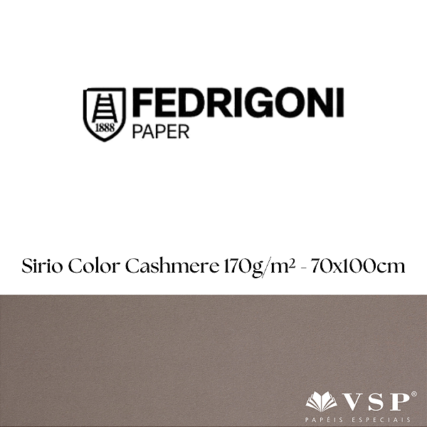 Papel Sirio Color Cashmere 170g/m² Tamanho 70x100cm - Pacote com 50 folhas