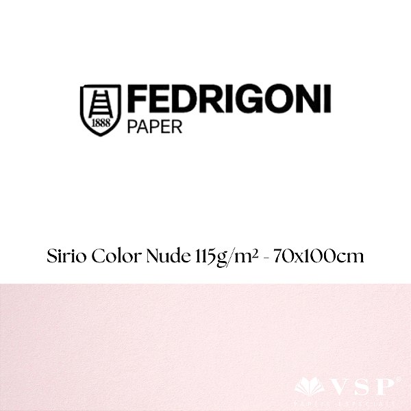 Papel Sirio Color Nude 115g/m² Tamanho 70x100cm - Pacote com 50 folhas