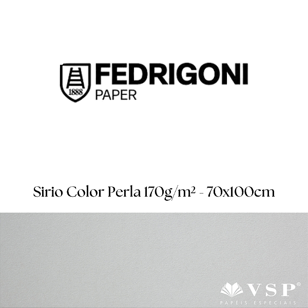 Papel Sirio Color Perla 170g/m² Tamanho 70x100cm - Pacote com 50 folhas