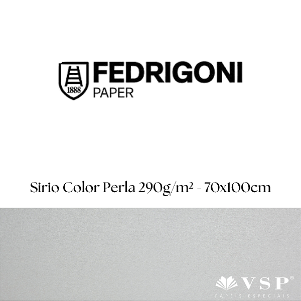 Papel Sirio Color Perla 290g/m² Tamanho 70x100cm - Pacote com 25 folhas
