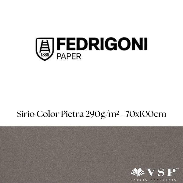 Papel Sirio Color Pietra 290g/m² Tamanho 70x100cm - Pacote com 25 folhas