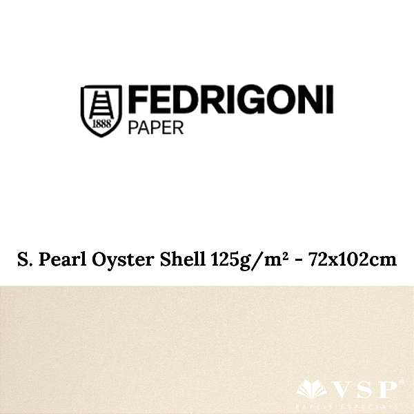 Papel Sirio Pearl Oyster Shell 125g/m² Tamanho 72x102cm - Pacote com 50 folhas