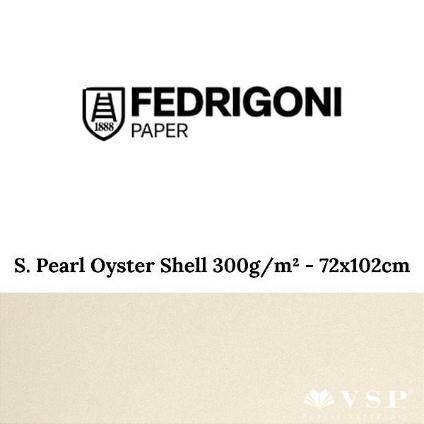 Papel Sirio Pearl Oyster Shell 300g/m² Tamanho 72x102cm - Pacote com 25 folhas