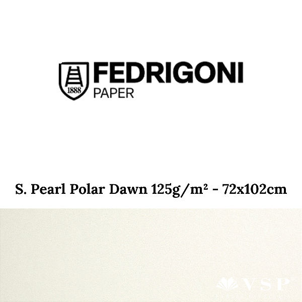 Papel Sirio Pearl Polar Dawn 125g/m² Tamanho 72x102cm - Pacote com 50 folhas