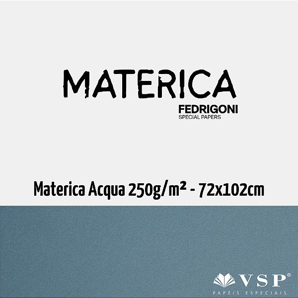 Papel Materica Acqua 250g/m² Tamanho 72x102cm - Pacote com 25 folhas