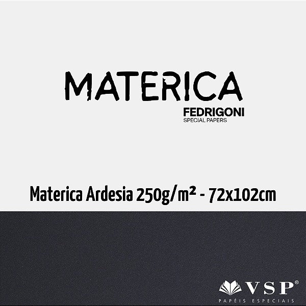 Papel Materica Ardesia 250g/m² Tamanho 72x102cm - Pacote com 25 folhas