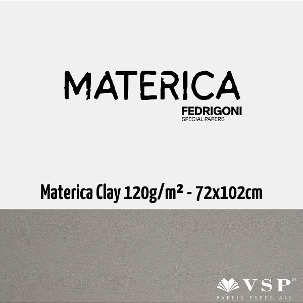 Papel Materica Clay 120g/m² Tamanho 72x102cm - Pacote com 50 folhas